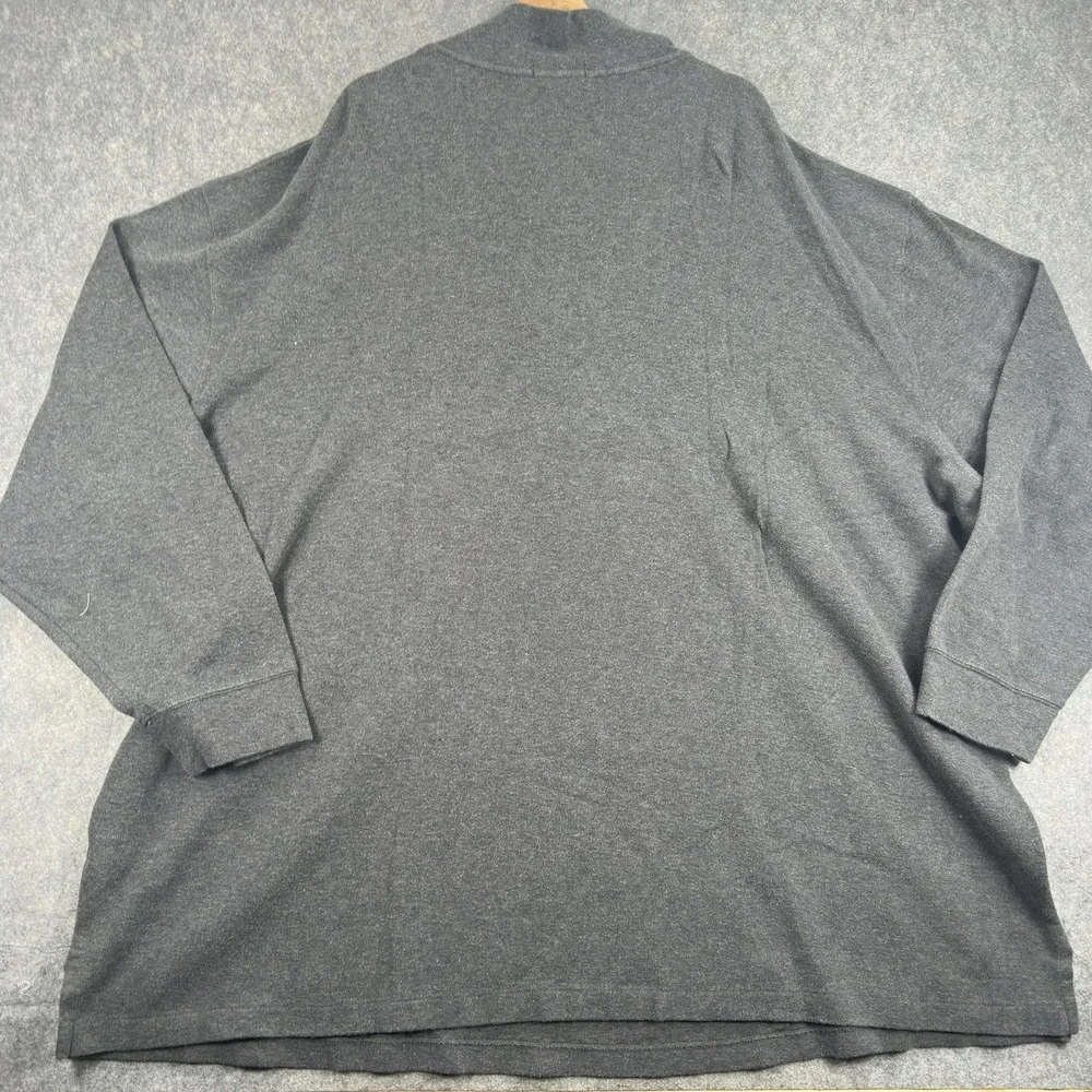 Polo Ralph Lauren Sweater Mens Big 5XB Gray Estate Rib Quarter Zip Pullover
